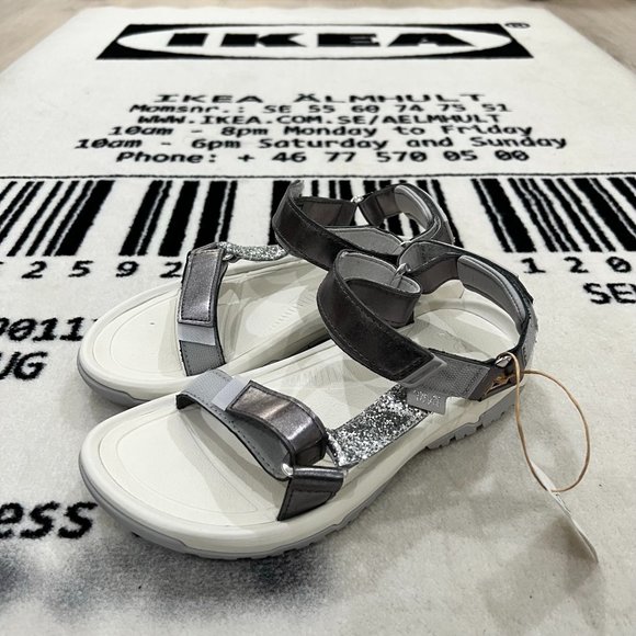 Teva X Christian Cowan Silver Glitter XLT2 Hurricane Strap Sandals - Picture 5 of 10